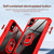 For iPhone XR TPU + PC Lens Protection Phone Case with Ring Holder(Red)
