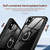 For iPhone XR TPU + PC Lens Protection Phone Case with Ring Holder(Black)