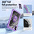 For iPhone XS / X TPU + PC Lens Protection Phone Case with Ring Holder(Purple)