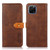 For Huawei Nova Y61 KHAZNEH Dual-color Cowhide Texture Flip Leather Phone Case(Brown)