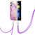 For Xiaomi Redmi Note 11T Pro / Note 11T Pro+ Electroplating Marble Dual-side IMD Phone Case with Lanyard(Purple 001)
