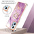 For Xiaomi Redmi Note 11T Pro / Note 11T Pro+ Electroplating Marble IMD Phone Case with Ring Holder(Purple 001)