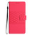 For Samsung Galaxy S22 Ultra 5G Diamond Embossed Skin Feel Leather Phone Case with Lanyard(Red)