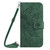For OPPO Reno9 Pro+ HT04 Skin Feel Sun Flower Embossed Flip Leather Phone Case with Lanyard(Green)