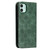 For iPhone 11 Pro Max Lucky Flowers Embossing Pattern Magnetic Horizontal Flip Leather Case with Holder & Card Slots(Dark Green)