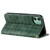 For iPhone 11 Pro Max Lucky Flowers Embossing Pattern Magnetic Horizontal Flip Leather Case with Holder & Card Slots(Dark Green)