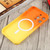 For iPhone 11 Liquid TPU Silicone Gradient MagSafe Phone Case(Orange Yellow)