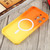 For iPhone 11 Pro Max Liquid TPU Silicone Gradient MagSafe Phone Case(Orange Yellow)