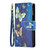 For Xiaomi Redmi Note 12 Pro Global Colored Drawing Pattern Zipper Leather Phone Case(Gold Butterfly)