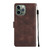 For iPhone 11 Pro Skin-feel Embossed Leather Phone Case(Brown)