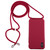For iPhone X / XS Candy Color TPU Protective Case with Lanyard(Red)