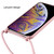 For iPhone XS Max Candy Color TPU Protective Case with Lanyard(Dark Blue)