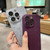 For iPhone 11 Pro Max Marble Pattern PC Phone Case(Purple)