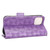 For iPhone 12 Pro Max Symmetrical Triangle Leather Phone Case(Purple)
