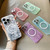 For iPhone 12 Pro Silk Ink Pattern MagSafe PC Phone Case(Green)