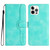 For iPhone 12 Pro Max Heart Pattern Skin Feel Leather Phone Case(Light Blue)