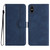 For iPhone XS Max Heart Pattern Skin Feel Leather Phone Case(Royal Blue)