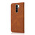 For Xiaomi Redmi 9 Dual-color Stitching Leather Phone Case(Brown Red)