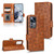 For Xiaomi 12T Pro Symmetrical Triangle Leather Phone Case(Brown)
