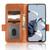 For Xiaomi 12T Pro Symmetrical Triangle Leather Phone Case(Brown)