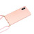 For Xiaomi Redmi 9A Wheat Straw Material + TPU Phone Case with Lanyard(Pink)