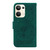 For OPPO Reno9 Pro+ Butterfly Rose Embossed Leather Phone Case(Green)