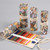 2 PCS 24 Holes  Cotton Canvas Large Capacity Pen Curtain Big Face Cute Cat Cartoon Color Pencil Bag