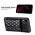 For iPhone XR Horizontal Wallet Rhombic Leather Phone Case(Black)