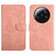 For Xiaomi 13 Ultra HT03 Skin Feel Butterfly Embossed Flip Leather Phone Case(Pink)