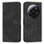 For Xiaomi 13 Ultra Skin Feel Stripe Pattern Leather Phone Case with Lanyard(Black)