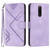 For Xiaomi Redmi 8 Line Pattern Skin Feel Leather Phone Case(Light Purple)