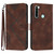 For Xiaomi Redmi Note 8T Line Pattern Skin Feel Leather Phone Case(Coffee)