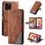 For iPhone 11 Pro Max Skin Feel Splicing Horizontal Flip Leather Case with Holder & Card Slots & Wallet & Photo Frame(Brown)