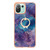 For Xiaomi Mi 11 Lite Electroplating Marble Dual-side IMD Phone Case with Ring(Purple 016)