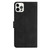 For iPhone 12 Pro Seven Butterflies Embossed Leather Phone Case(Black)