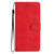 For iPhone 12 Seven Butterflies Embossed Leather Phone Case(Red)