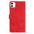 For iPhone 12 Seven Butterflies Embossed Leather Phone Case(Red)