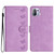 For Xiaomi Mi 11 Pro Seven Butterflies Embossed Leather Phone Case(Purple)