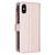For iPhone XS Max 9 Card Slots Zipper Wallet Leather Flip Phone Case(Rose Gold)