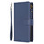 For iPhone XR 9 Card Slots Zipper Wallet Leather Flip Phone Case(Blue)