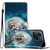 For Xiaomi Redmi 9C Colored Drawing Leather Phone Case(Twin Wolves)