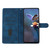 For Xiaomi Redmi 9 Flower Butterfly Embossing Pattern Leather Phone Case(Blue)