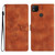 For Xiaomi Redmi 9C Flower Butterfly Embossing Pattern Leather Phone Case(Brown)