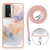 For Xiaomi Poco F5 Pro 5G / Redmi K60 Electroplating IMD TPU Phone Case with Lanyard(White Marble)