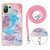 For Xiaomi Mi 11 Lite Electroplating IMD TPU Phone Case with Lanyard(Blue Marble)