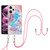 For Xiaomi Redmi Note 12 Pro 5G Global Electroplating IMD TPU Phone Case with Lanyard(Blue Marble)