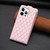 For iPhone 12 Pro Max Diamond Lattice Vertical Flip Leather Phone Case(Pink)