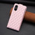 For iPhone X / XS Diamond Lattice Vertical Flip Leather Phone Case(Pink)