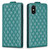 For iPhone X / XS Diamond Lattice Vertical Flip Leather Phone Case(Green)