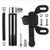Manual Mini Portable Bicycle Aluminum Alloy Pump Basketball Football Inflatable Cylinder(Bubble Bag Black)